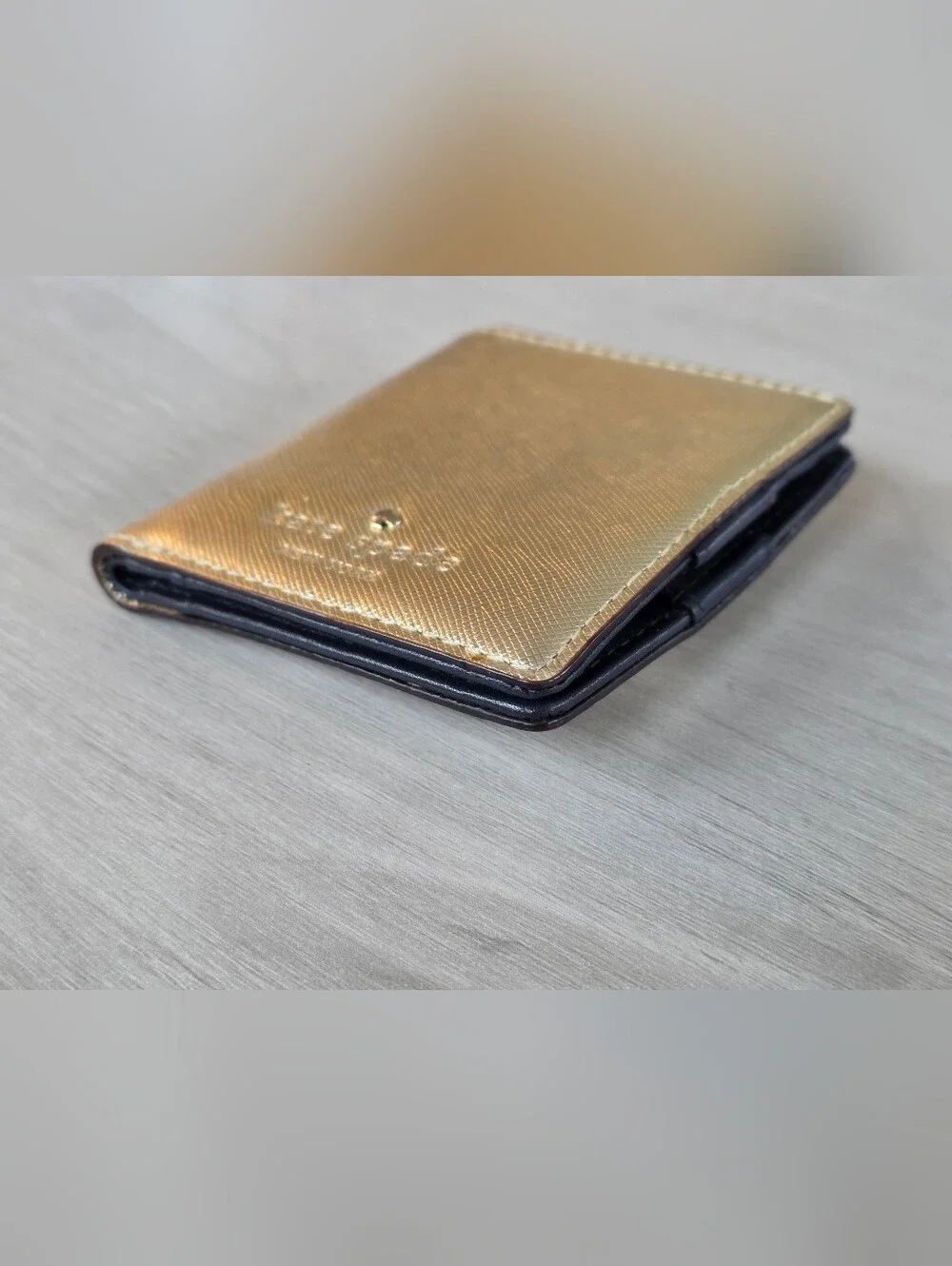 Kate Spade Metallic Gold Bifold Wallet
